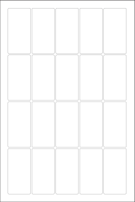 World Series Labels White blanc  70g/m2 76x38