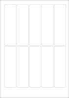 World Series Labels White blanc  70g/m2 36x125