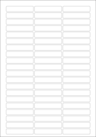 World Series Labels White blanc  70g/m2 60x12