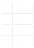 World Series Labels White blanc  70g/m2 63x68