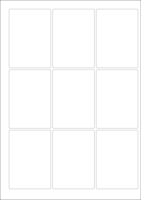 World Series Labels Top blanc  70g/m2 88x63