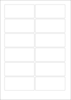 World Series Labels White blanc  70g/m2 89x41