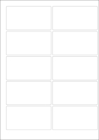 World Series Labels White blanc  70g/m2 96x51