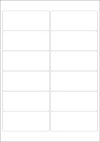 World Series Labels Top blanc  70g/m2 99x42