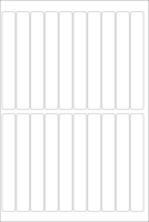 World Series Labels White blanc  70g/m2 20x148