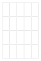 World Series Labels White blanc  70g/m2 76x38
