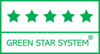 Un produit “Green Star System” 5 étoiles est composé de minimum 50 % de fibres recyclées, et est fabriqué dans une usine avec l’Ecolabel européen. En savoir plus ? Cliquez sur le logo.
