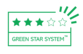 A 3 Stars "Green Star System for Visual Com" product means it is either made with a raw material of fossil origin that has a high recyclability, or a material of renewable/biobased origin which has low recyclability or a  material made of recycled origin which is not recyclable