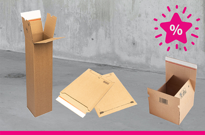 Exklusiv für Neukunden: bis zu 75% Rabatt auf ausgewählte Versandverpackungen!